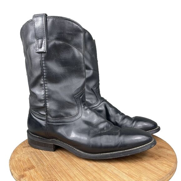 Texas All American Made Leather Cowboy Western Boots Men's 8 EE 8800 - Picture 10 of 10